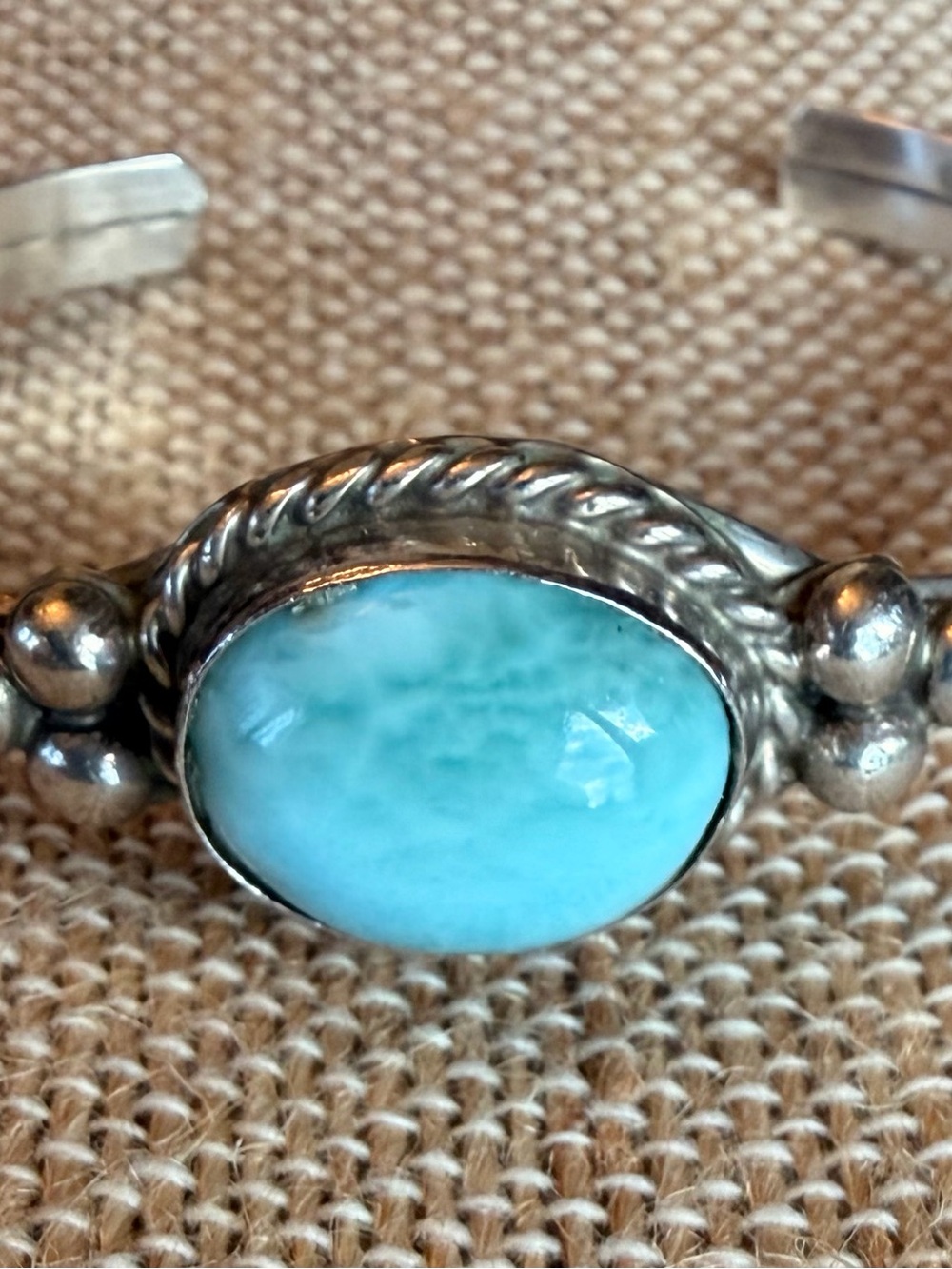 Sterling Silver Larimar Cuff Bracelet